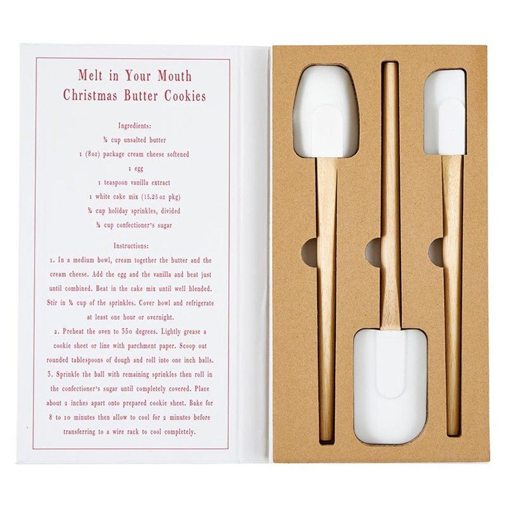 Bake More & Share Baking Tools Book Style Box | 3 Piece Spatulas | Giftable